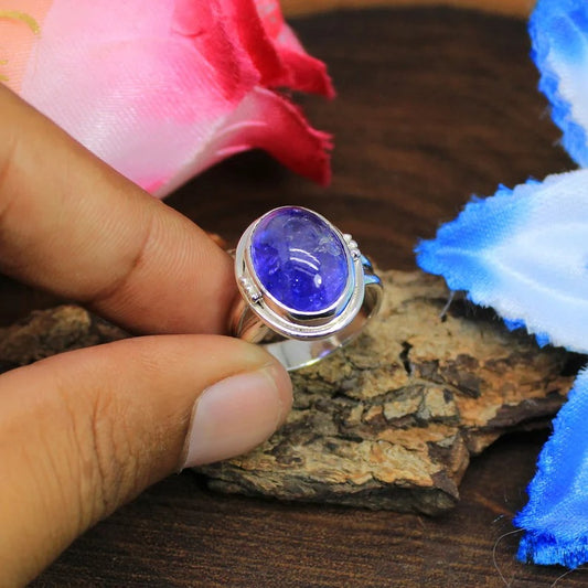 Tanzanite Gemstone 92.5 Silver Ring