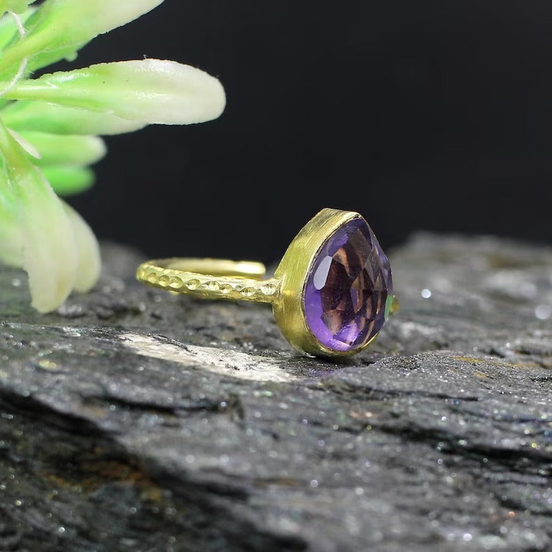 Purple Amethyst 92.5 Sterling Silver Ring