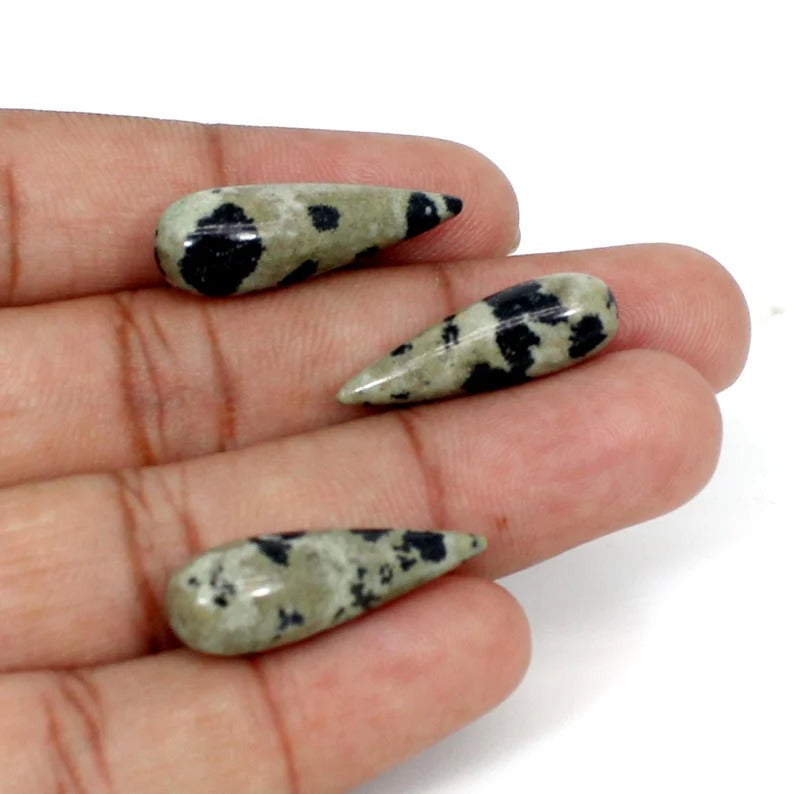 Natural Dalmatian Jasper Smooth Beads