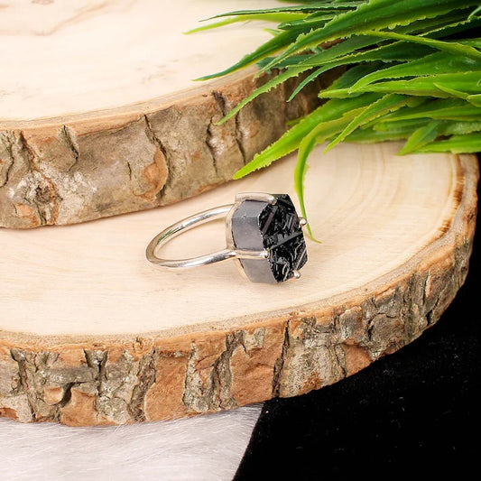 Natural Sun Pyrite Gemstone Sterling Silver Ring