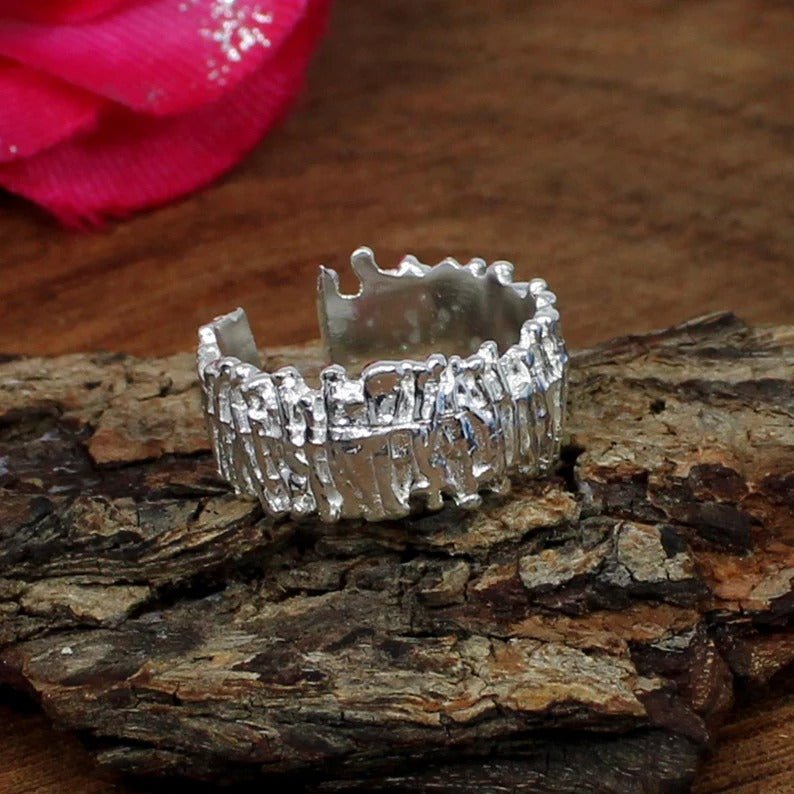 92.5 Sterling Silver Thumb Ring