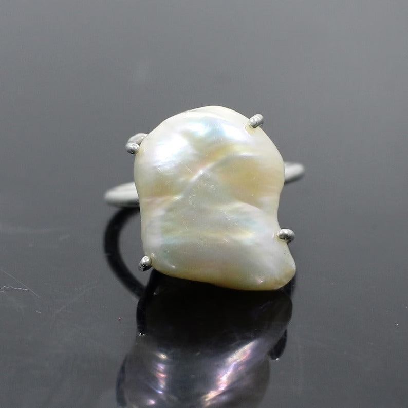 Baroque Pearl 92.5 Silver Ring