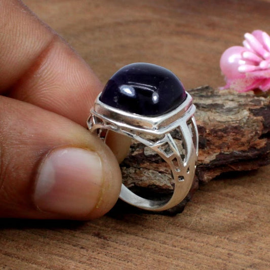 Cushion Amethyst 92.5 Sterling Silver Ring