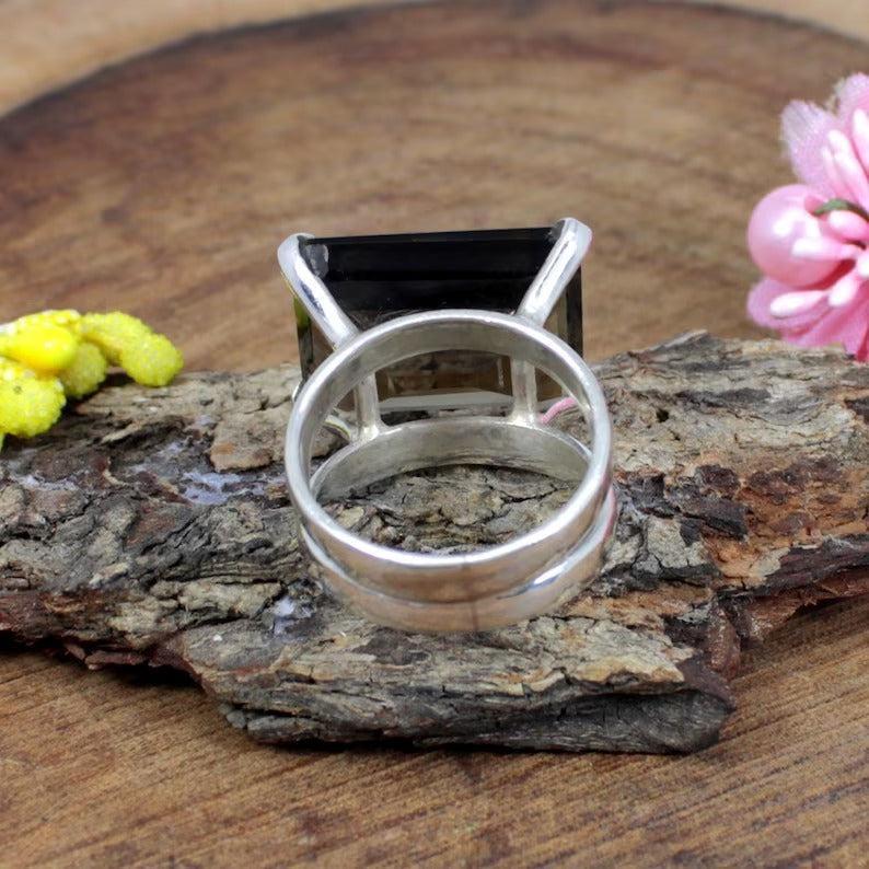 Smoky Quartz Sterling Silver Ring