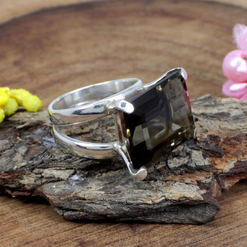 Smoky Quartz Sterling Silver Ring