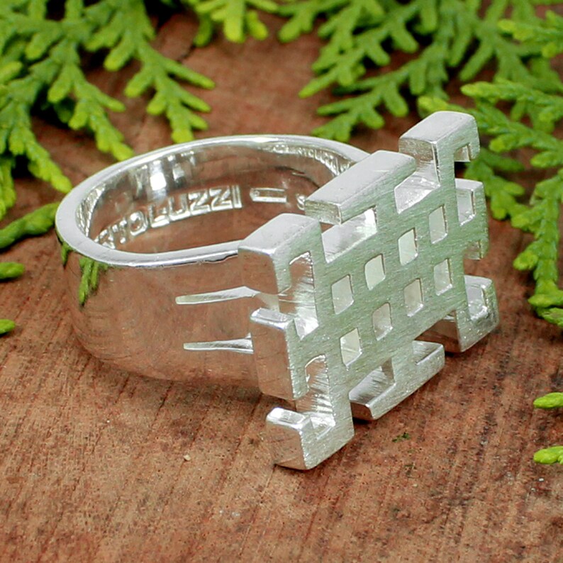 92.5 Sterling Silver Boho Design Ring