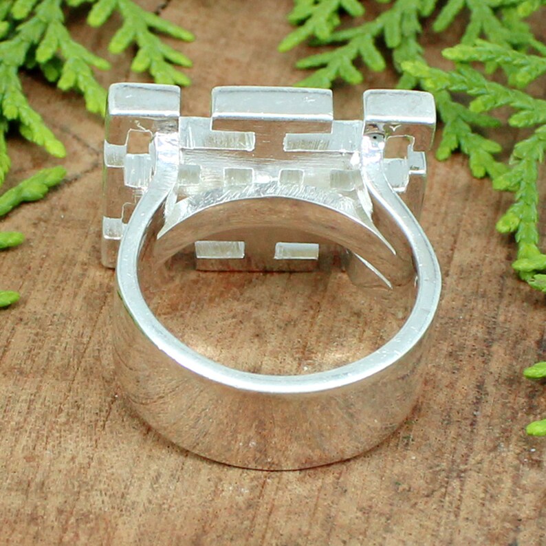 92.5 Sterling Silver Boho Design Ring