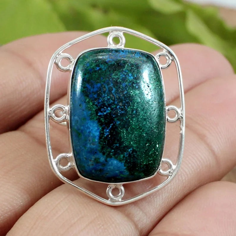 Natural Chrysocolla 92.5 Sterling Silver Ring