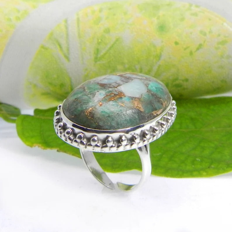 Gaspeite Turquoise Sterling Silver Ring