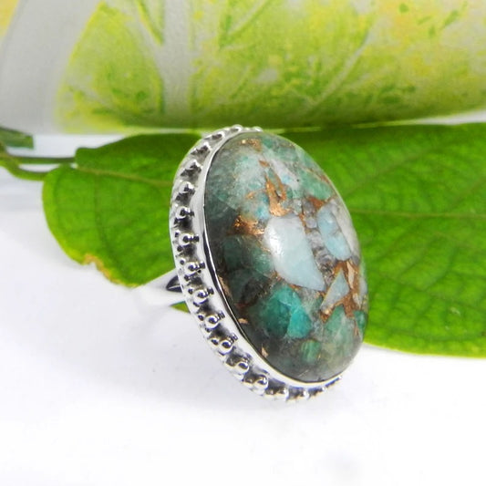 Gaspeite Turquoise Sterling Silver Ring