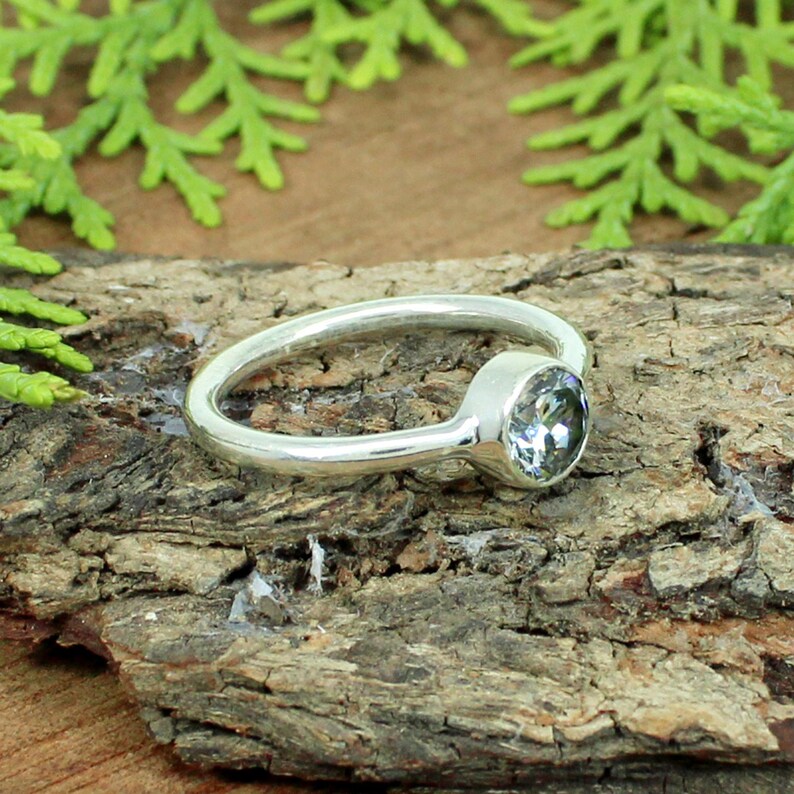 Cz Gemstone Sterling Silver Ring