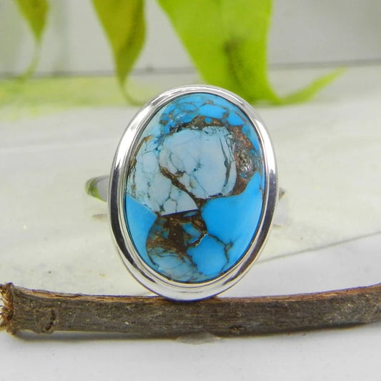 Mohave Turquoise Gemstone Sterling Silver Ring