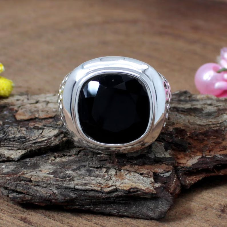 Black Onyx Sterling Silver Ring