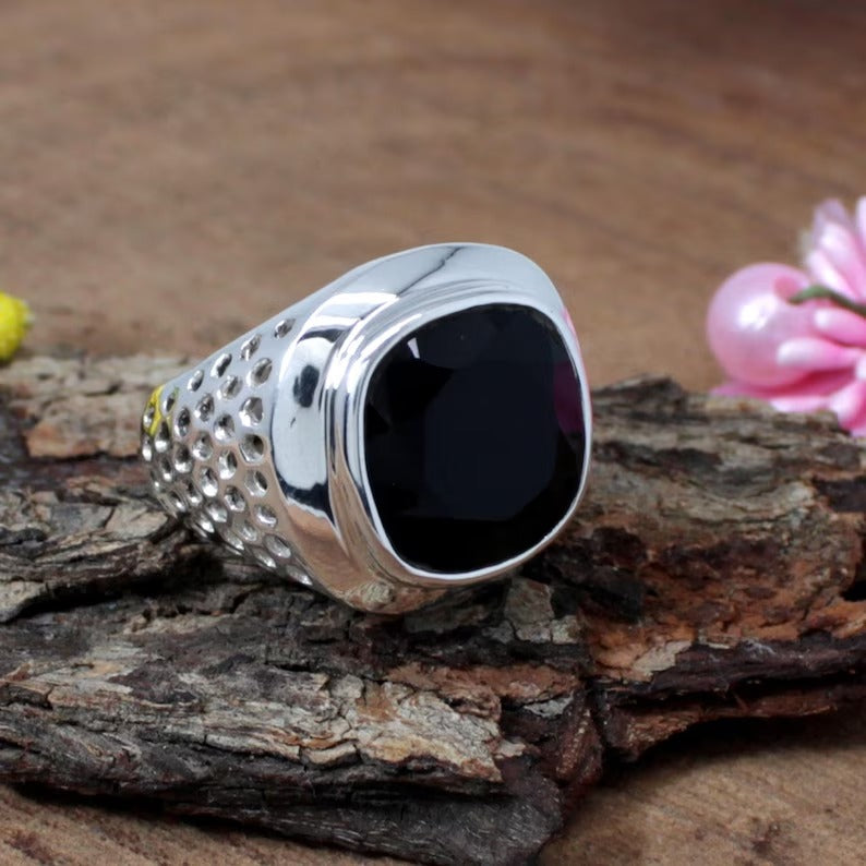 Black Onyx Sterling Silver Ring