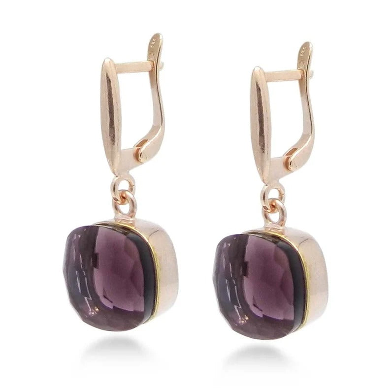 Pink Amethyst Hydro 92.5 Silver Earrings