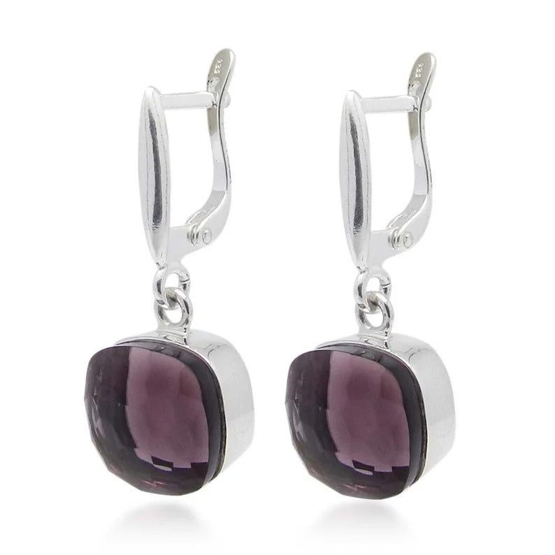 Pink Amethyst Hydro 92.5 Silver Earrings