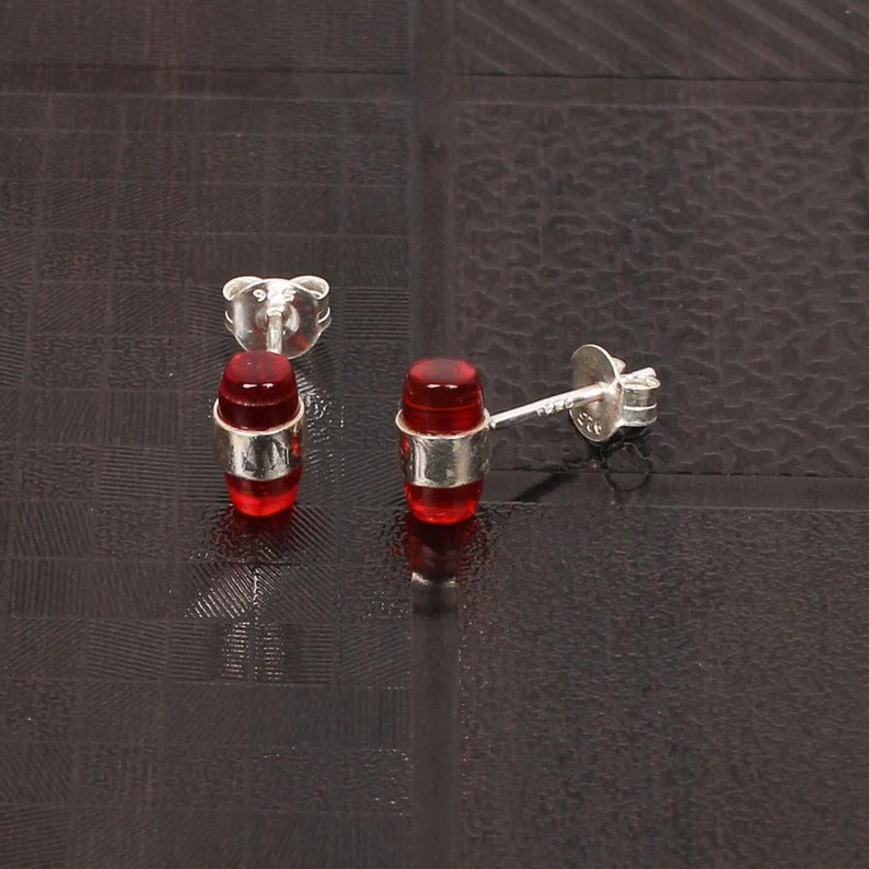 Mandarin Garnet 92.5 Sterling Silver Earrings