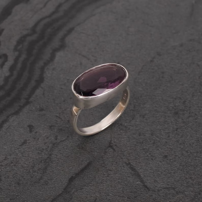 Purple Amethyst 92.5 Sterling Silver Ring