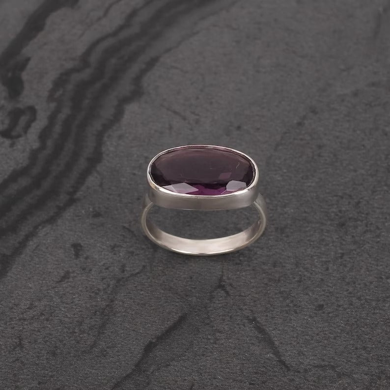 Purple Amethyst 92.5 Sterling Silver Ring