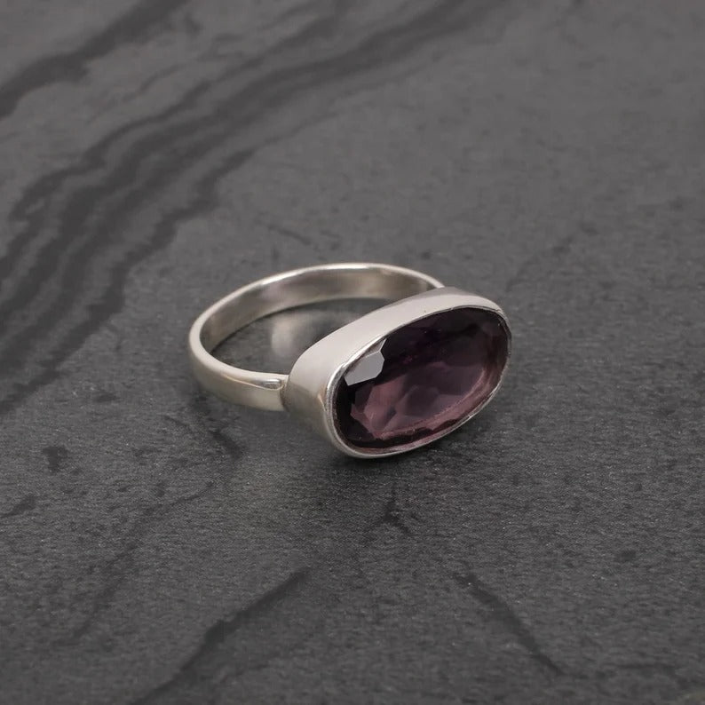 Purple Amethyst 92.5 Sterling Silver Ring