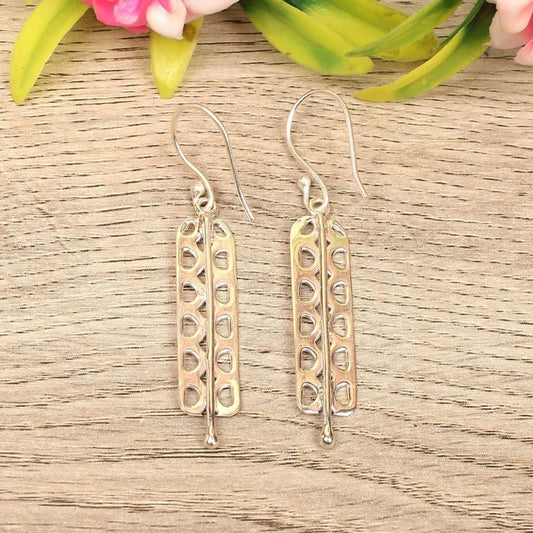 925 Sterling Silver Filigree Dangle Earrings