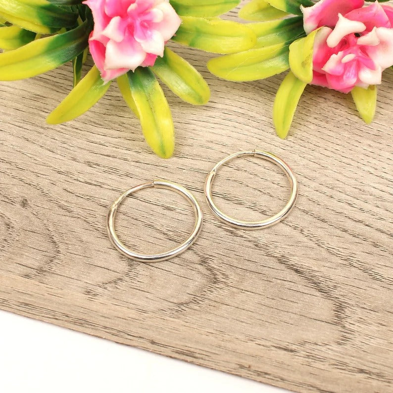 92.5 Sterling Silver Hoop Earring