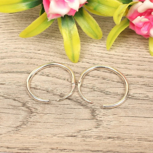 92.5 Sterling Silver Hoop Earring