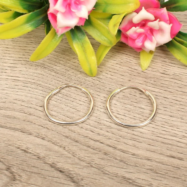 92.5 Sterling Silver Hoop Earring