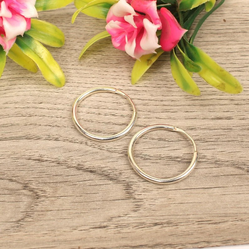 92.5 Sterling Silver Hoop Earring