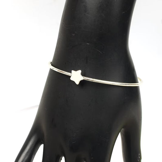 925 Sterling Silver Star Bangle