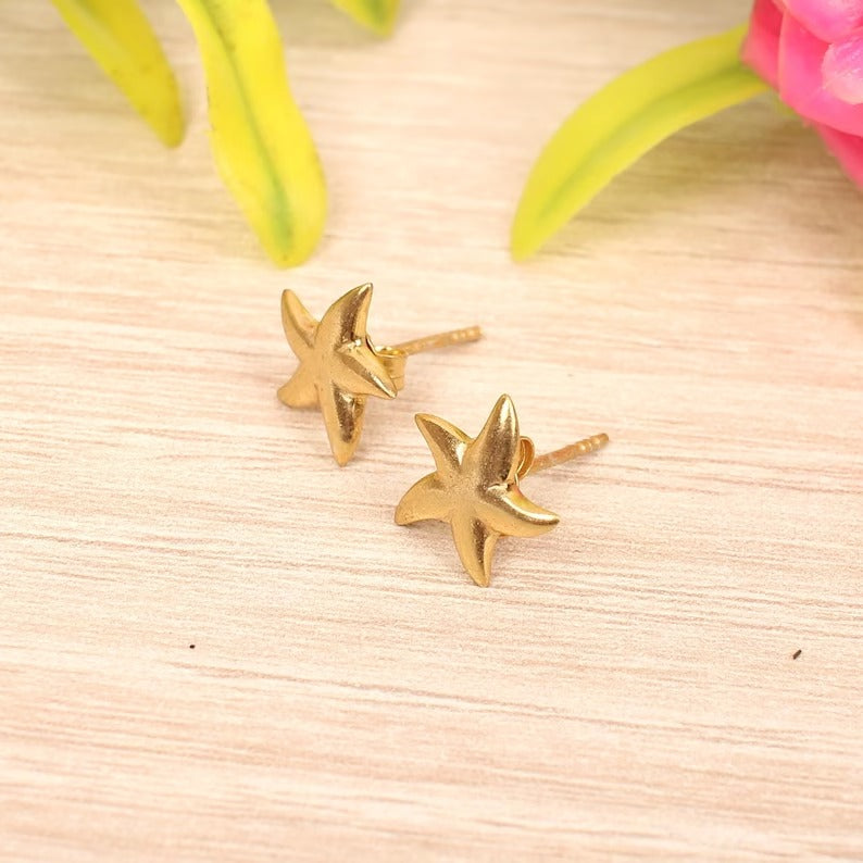 Minimalist 925 Sterling Silver Star Shape Studs Earrings