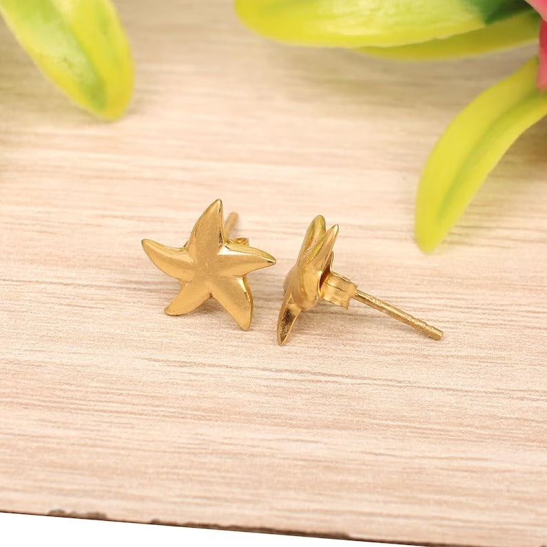 Minimalist 925 Sterling Silver Star Shape Studs Earrings