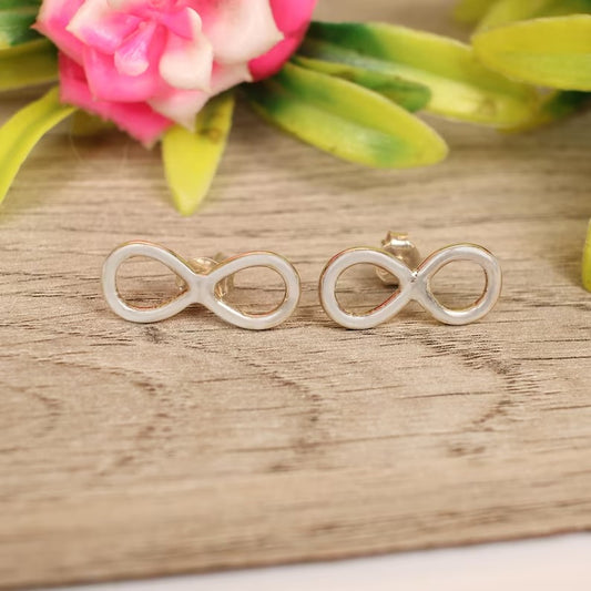 925 Silver Infinity Stud Earring