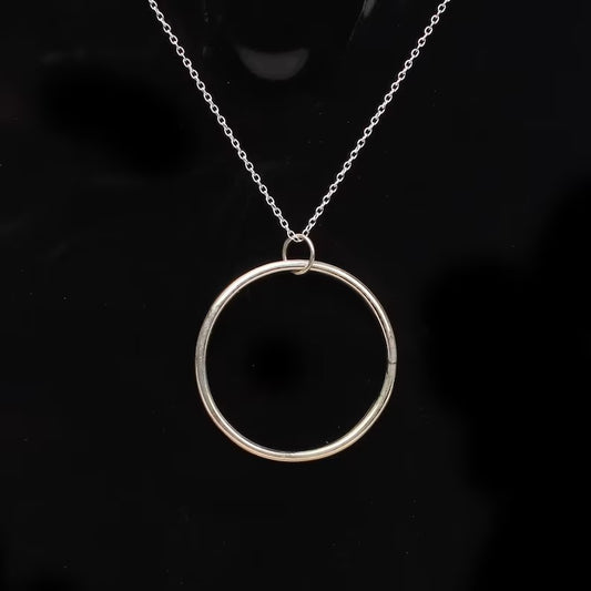 925 Sterling Silver Open Circle Necklace