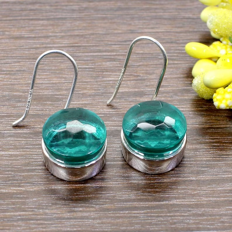 92.5 Sterling Silver Apatite Hydro Gemstone Jewelry Set