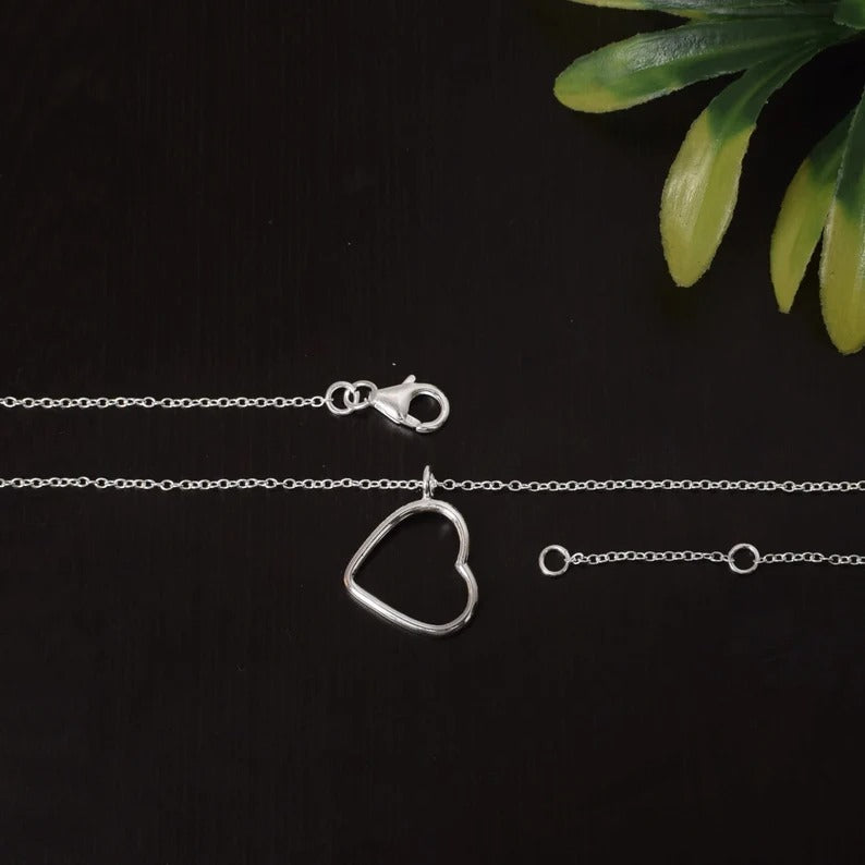 92.5 Sterling Silver Love Necklace