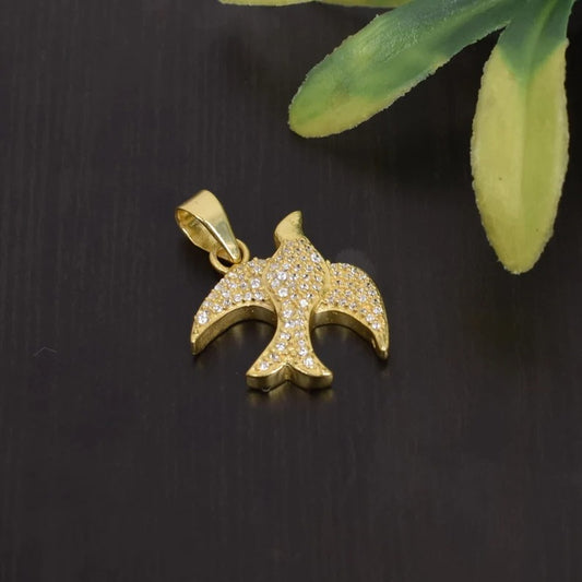 92.5 Sterling Silver Cubic Zirconia Bird Pendant