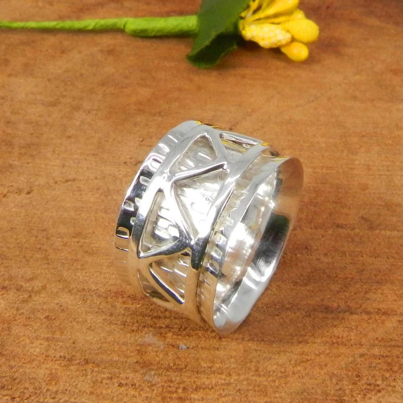 92.5 Sterling Silver Spinner Ring