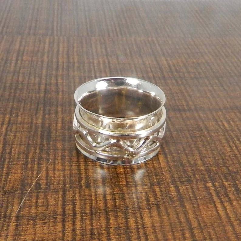 92.5 Sterling Silver Spinner Ring