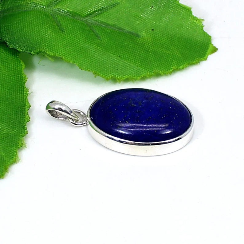 92.5 Sterling Silver Lapis Lazuli Gemstone Pendant