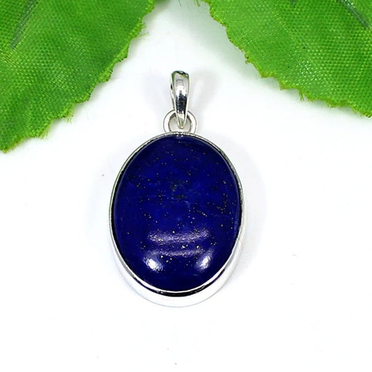 92.5 Sterling Silver Lapis Lazuli Gemstone Pendant