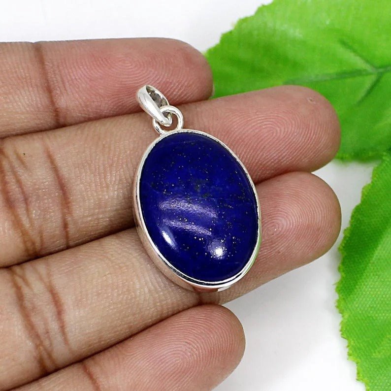 92.5 Sterling Silver Lapis Lazuli Gemstone Pendant