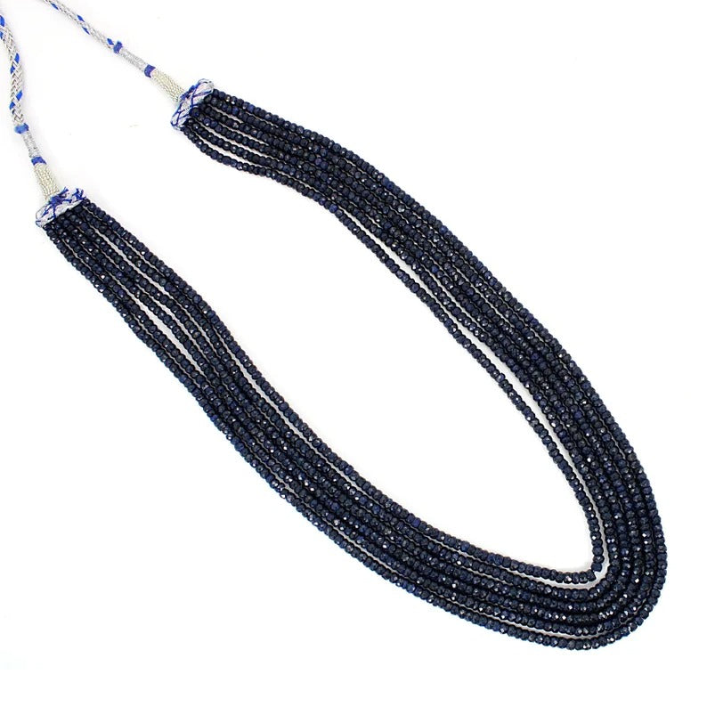 Sapphire Corundum Beads Gemstone Necklace