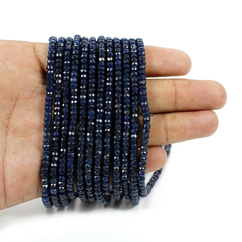 Sapphire Corundum Beads Gemstone Necklace