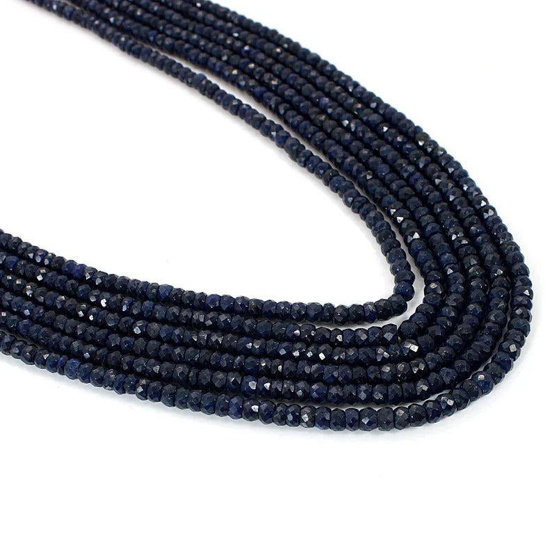 Sapphire Corundum Beads Gemstone Necklace