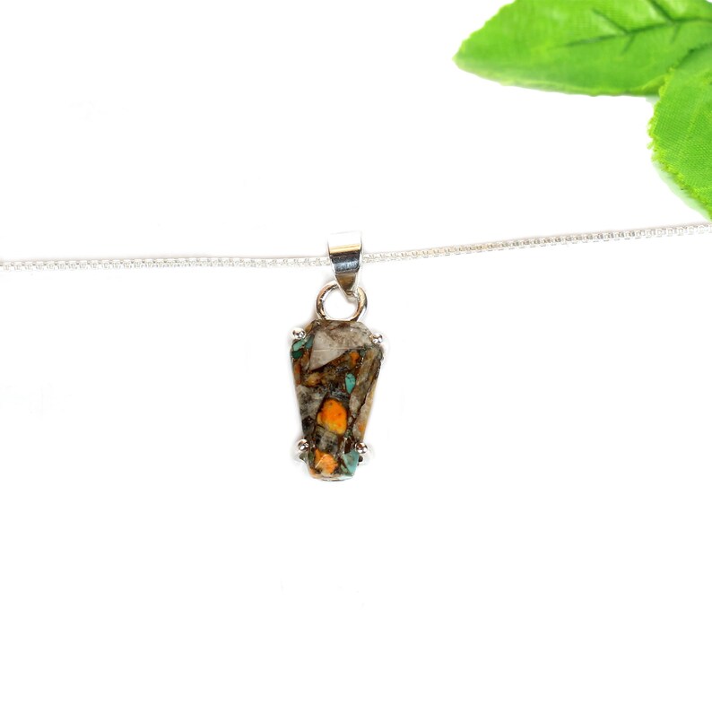 92.5 Sterling Silver Bumble Bee Gemstone Necklace