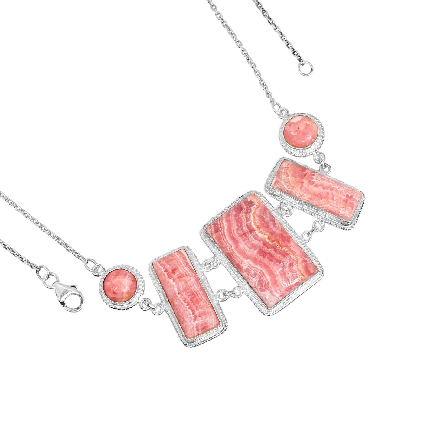 3 Pcs Rhodochrosite Gemstone 925 Sterling Silver Designer Jewelry Set