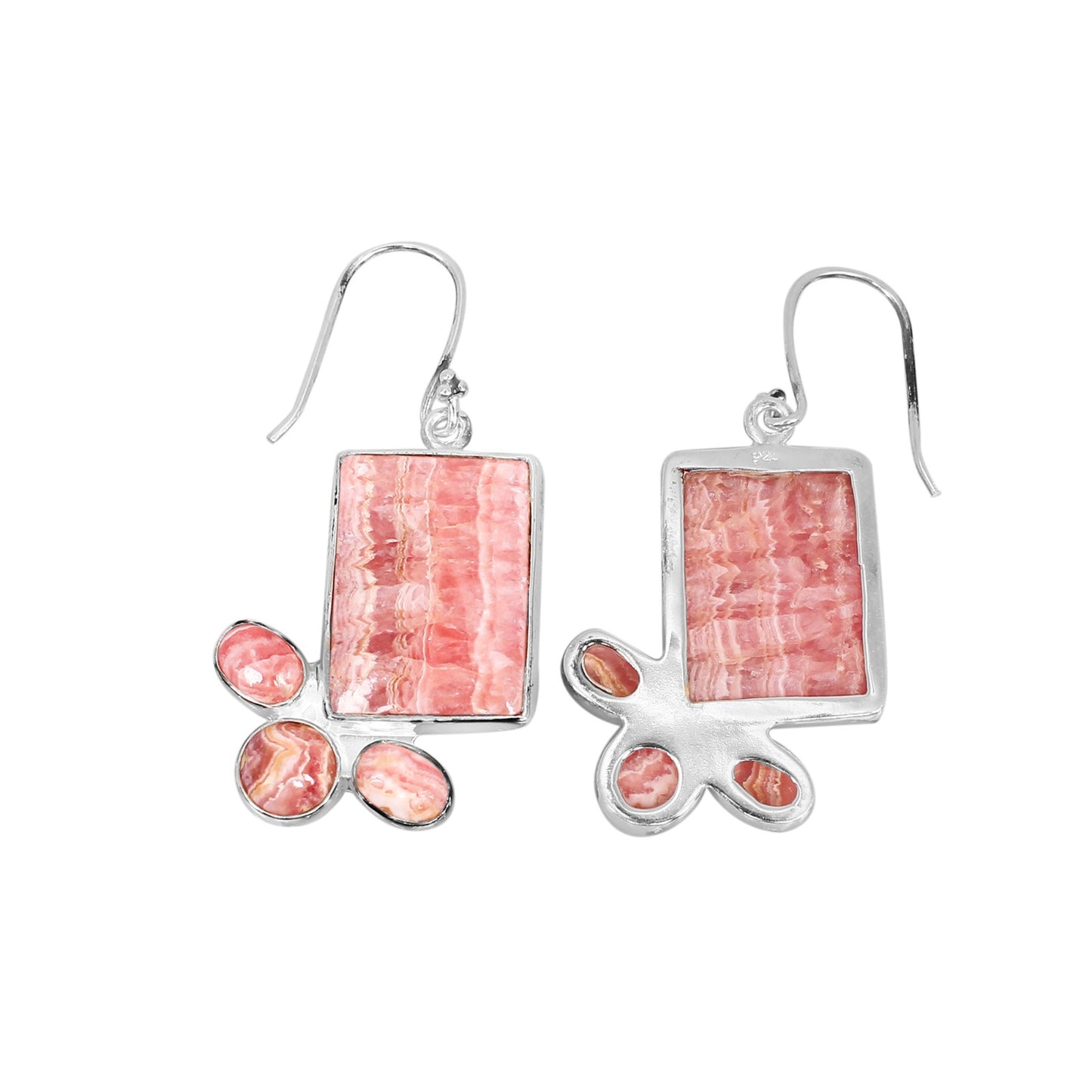 3 Pcs Rhodochrosite Gemstone 925 Sterling Silver Designer Jewelry Set