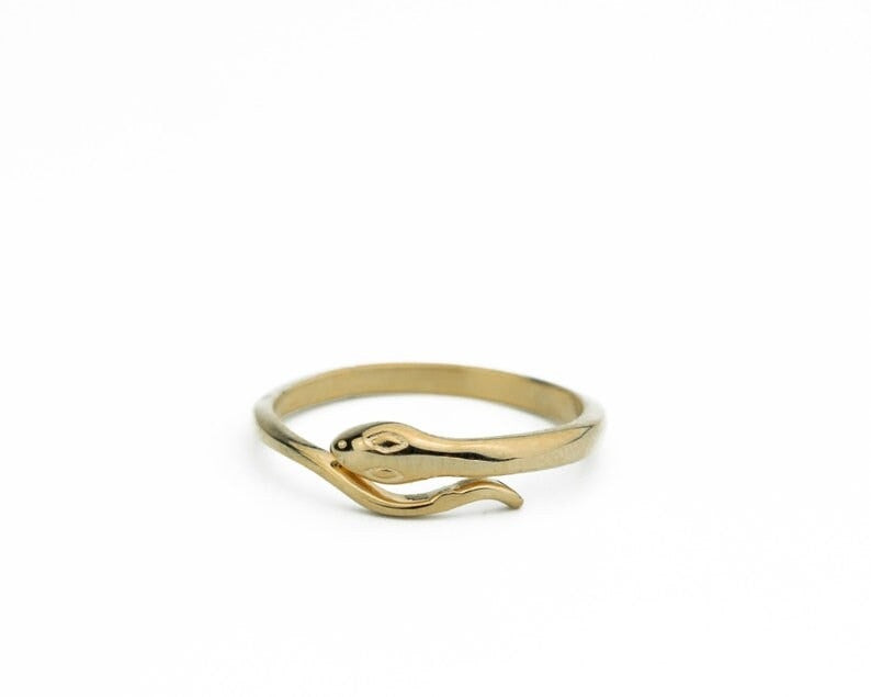 92.5 Sterling Silver Plain Silver Snake Ring