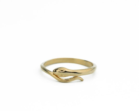 92.5 Sterling Silver Plain Silver Snake Ring